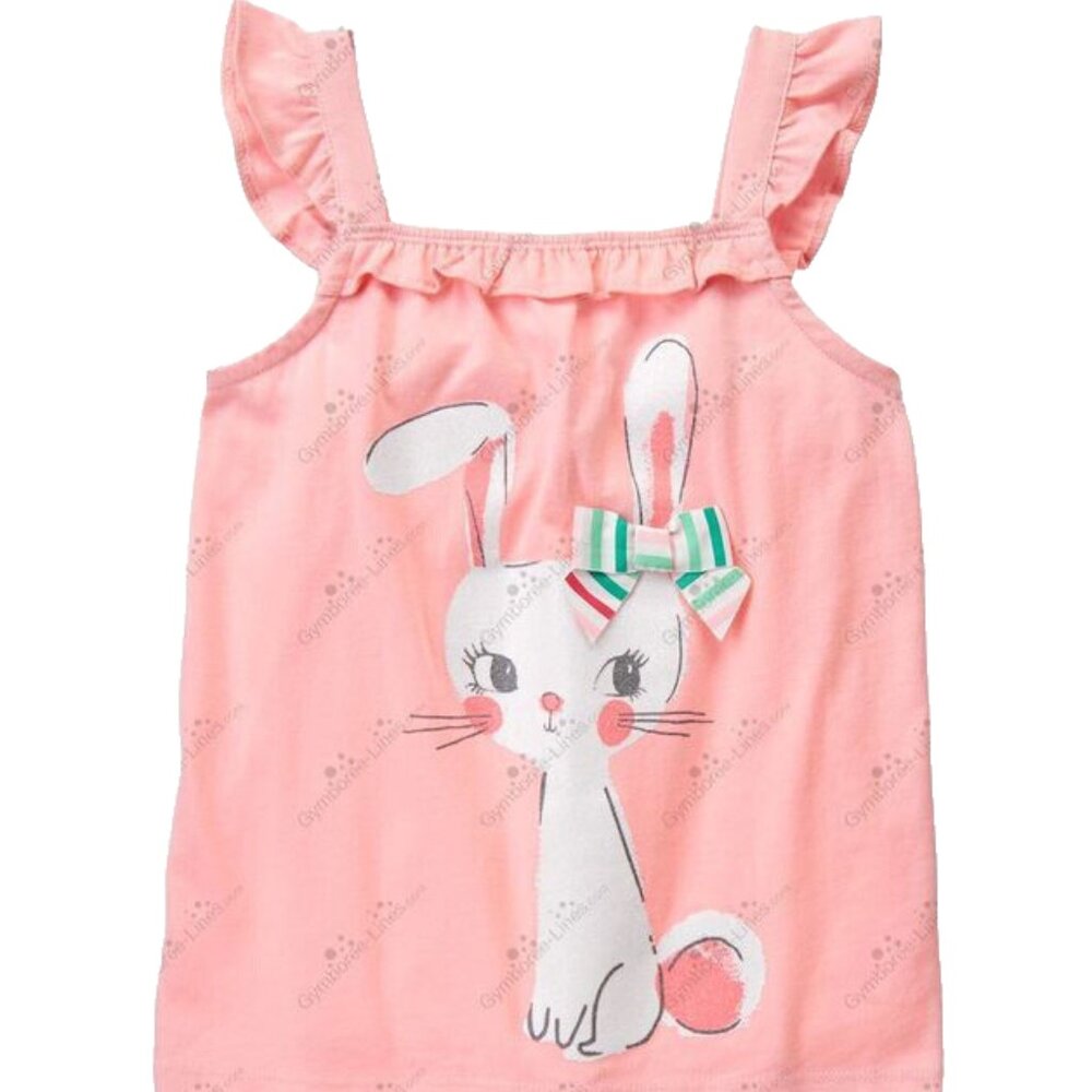 NWT Gymboree Bow Bunny Ruffle Top Size 10 Ice Cream Parlor Line -